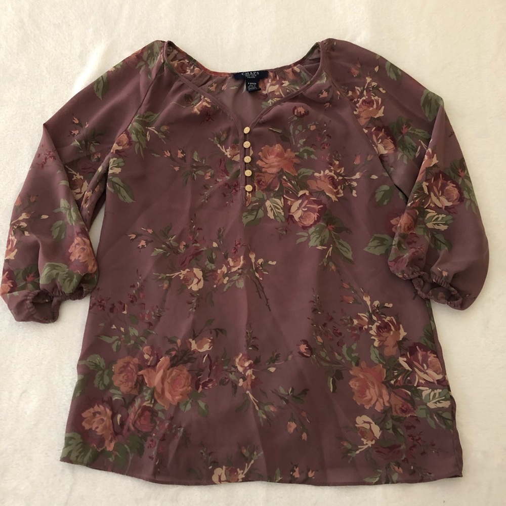 Chaos petite XS sheer blouse